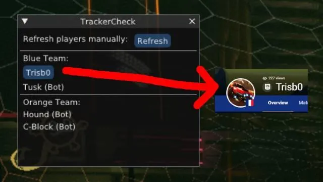 Interface of the plugin that redirects to a specific tracker